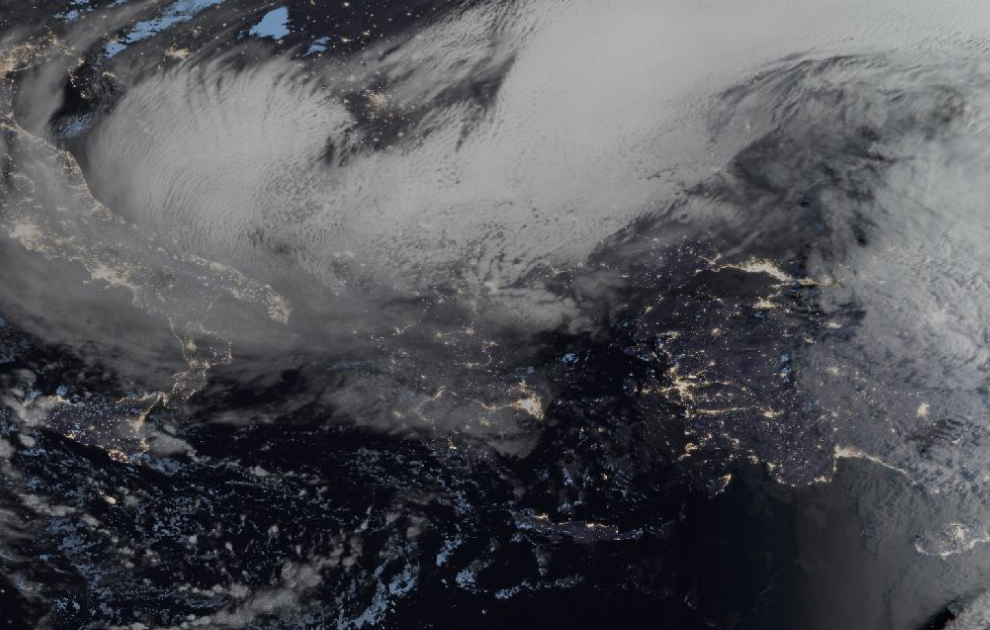 Τελευταία δορυφορική εικόνα νεφοκάλυψης