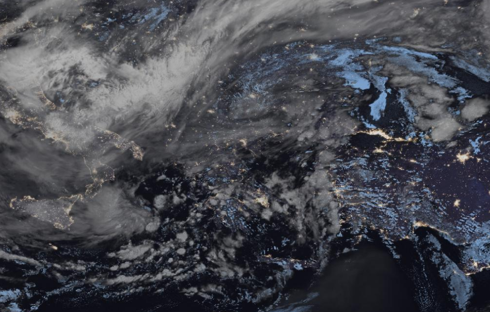 Τελευταία δορυφορική εικόνα νεφοκάλυψης