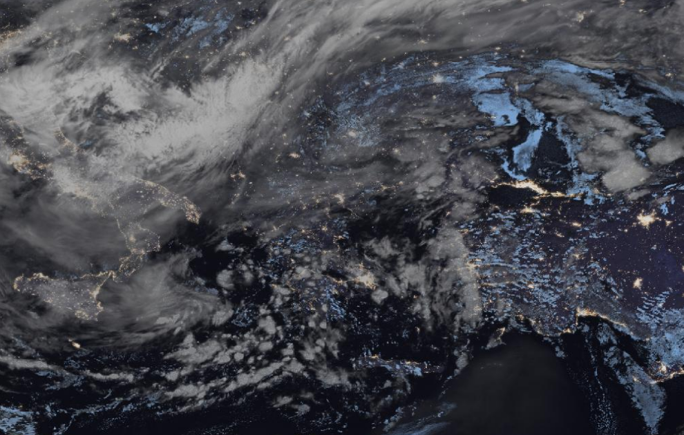 Τελευταία δορυφορική εικόνα νεφοκάλυψης