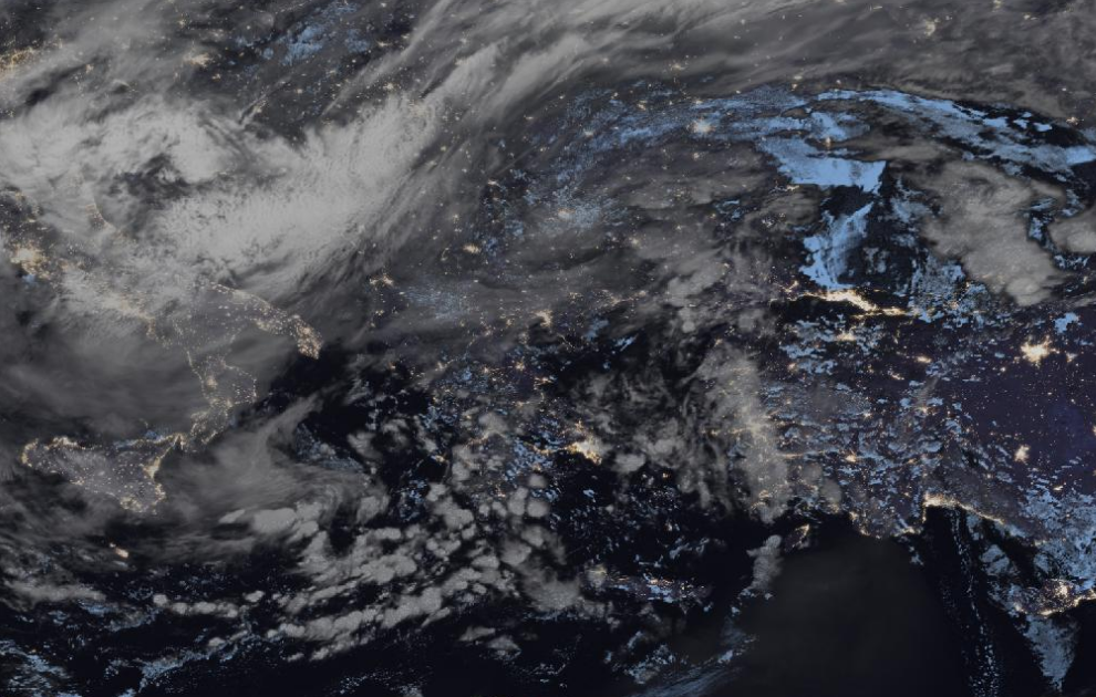 Τελευταία δορυφορική εικόνα νεφοκάλυψης