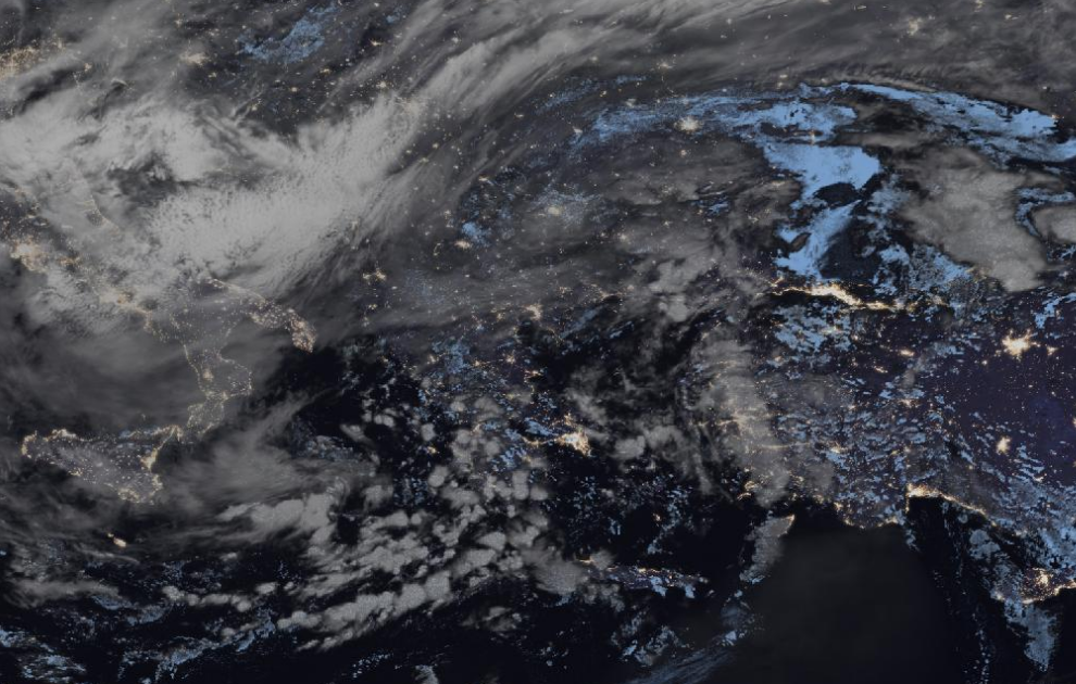 Τελευταία δορυφορική εικόνα νεφοκάλυψης