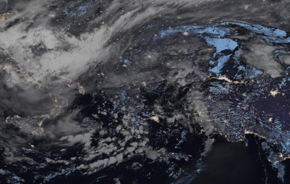 Τελευταία δορυφορική εικόνα νεφοκάλυψης