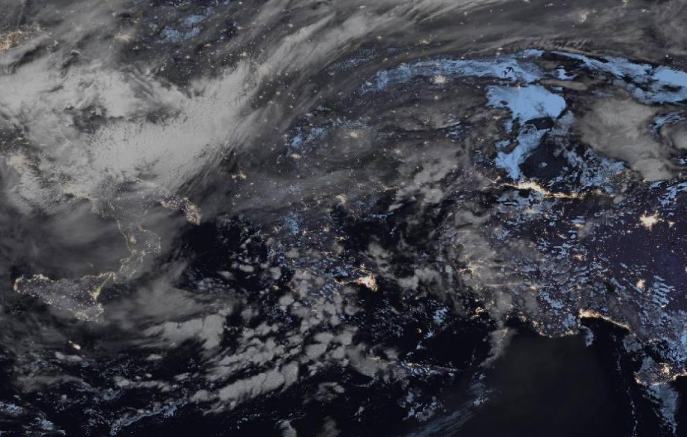 Τελευταία δορυφορική εικόνα νεφοκάλυψης