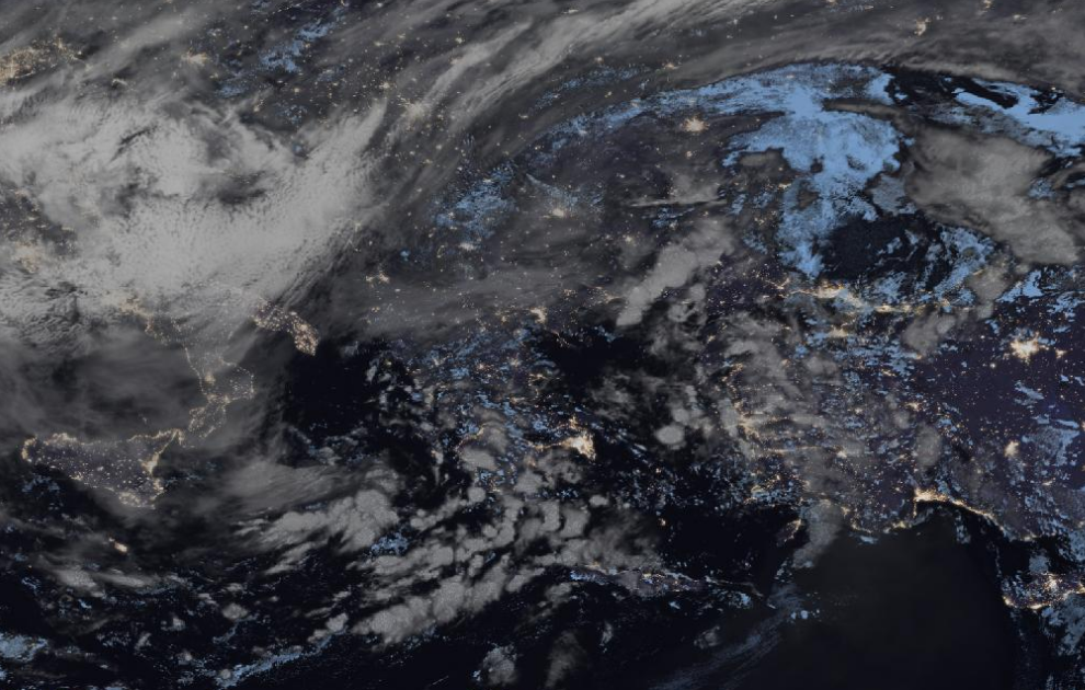 Τελευταία δορυφορική εικόνα νεφοκάλυψης