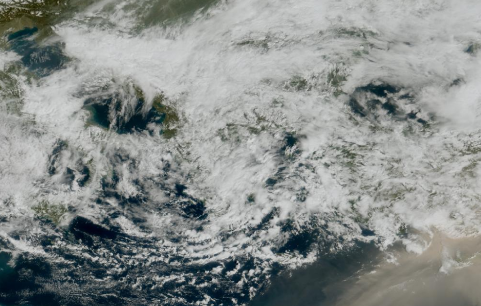 Τελευταία δορυφορική εικόνα νεφοκάλυψης