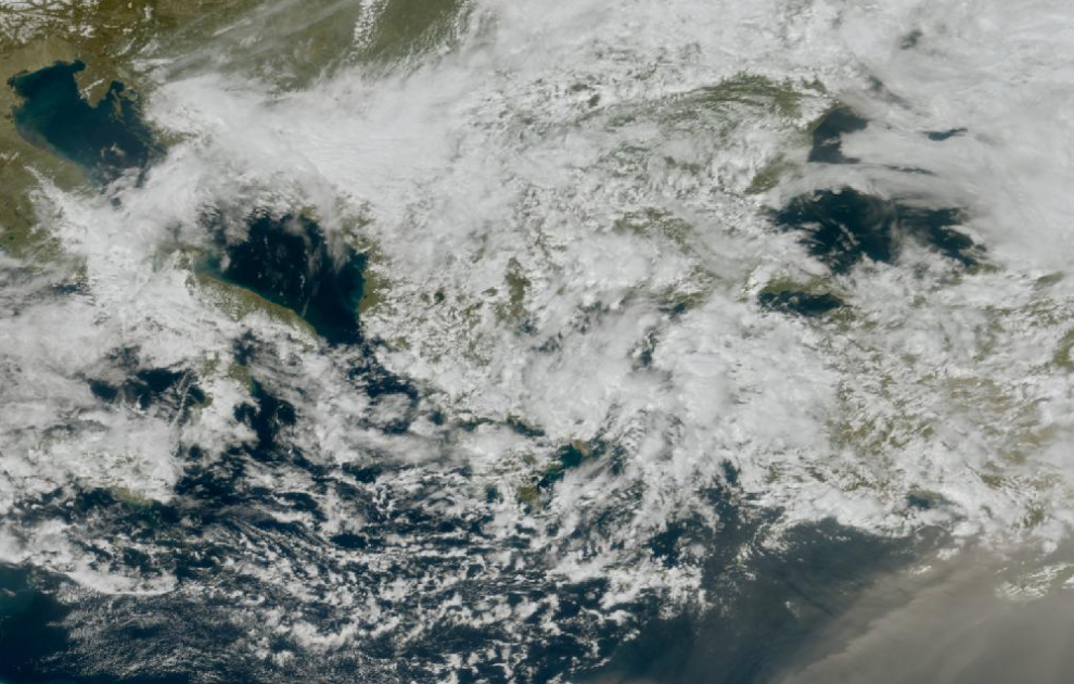 Τελευταία δορυφορική εικόνα νεφοκάλυψης