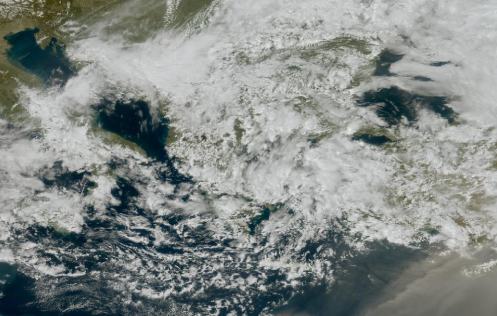 Τελευταία δορυφορική εικόνα νεφοκάλυψης