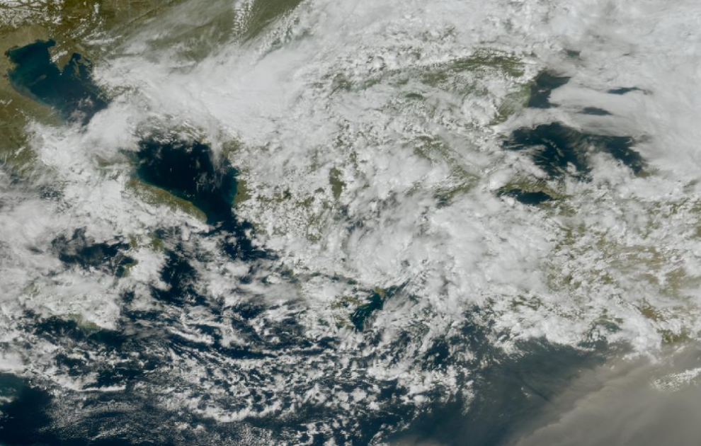 Τελευταία δορυφορική εικόνα νεφοκάλυψης