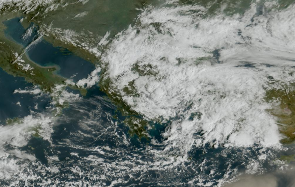 Τελευταία δορυφορική εικόνα νεφοκάλυψης