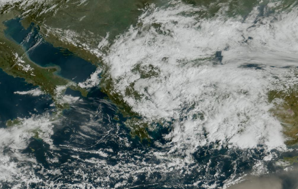 Τελευταία δορυφορική εικόνα νεφοκάλυψης