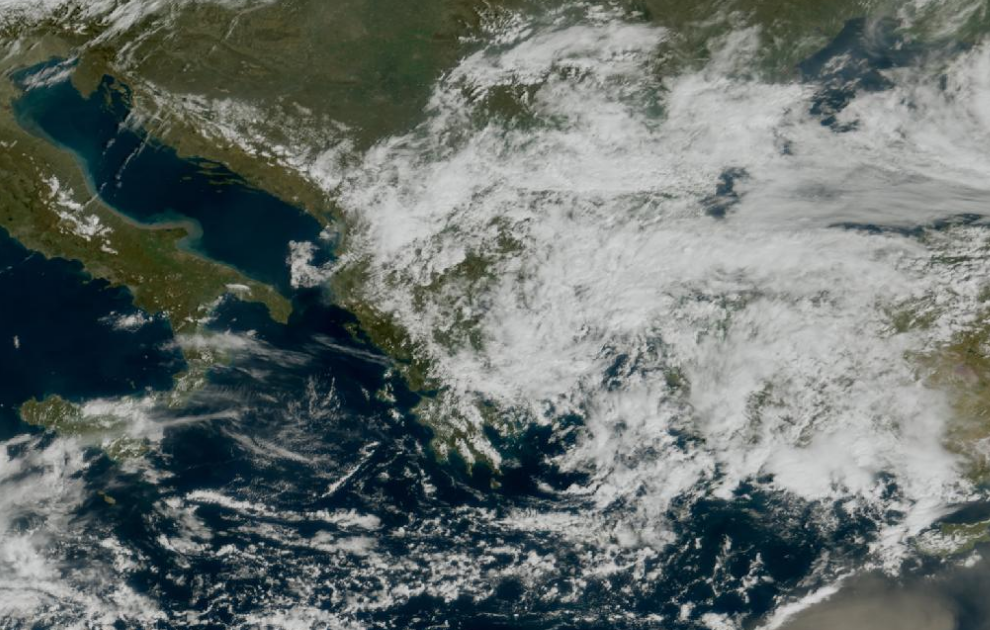 Τελευταία δορυφορική εικόνα νεφοκάλυψης