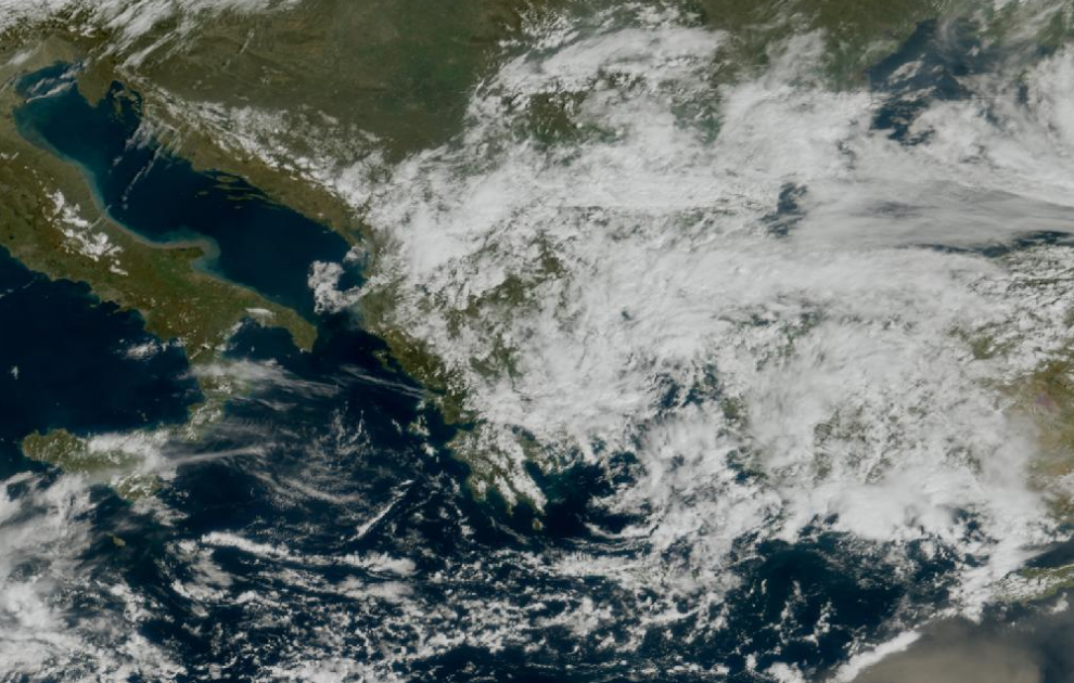 Τελευταία δορυφορική εικόνα νεφοκάλυψης