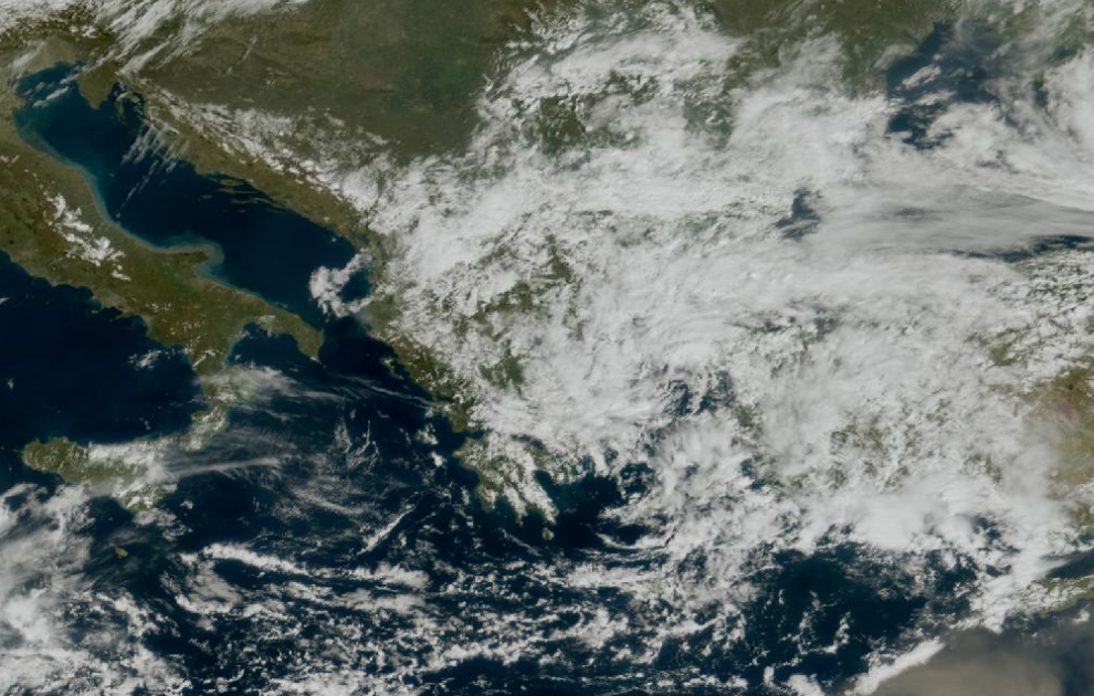 Τελευταία δορυφορική εικόνα νεφοκάλυψης