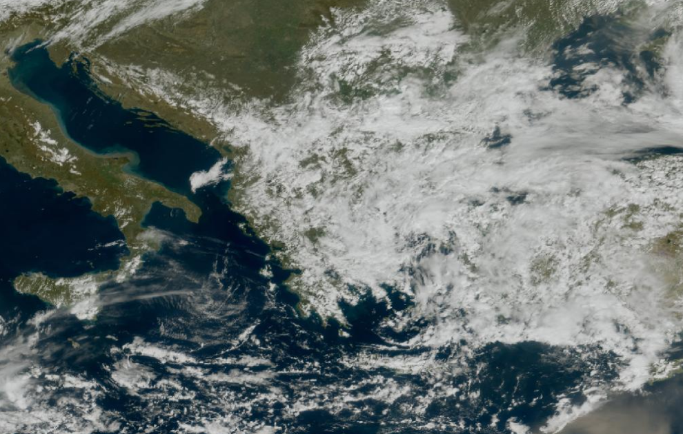 Τελευταία δορυφορική εικόνα νεφοκάλυψης