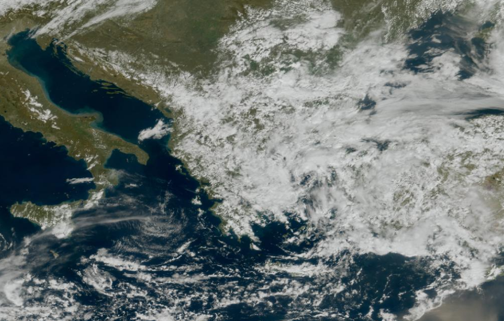 Τελευταία δορυφορική εικόνα νεφοκάλυψης