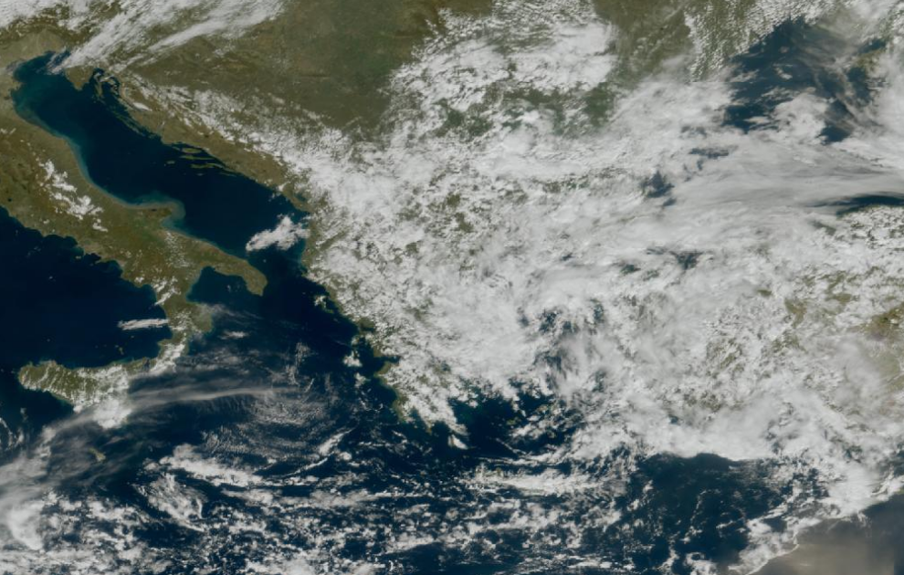 Τελευταία δορυφορική εικόνα νεφοκάλυψης