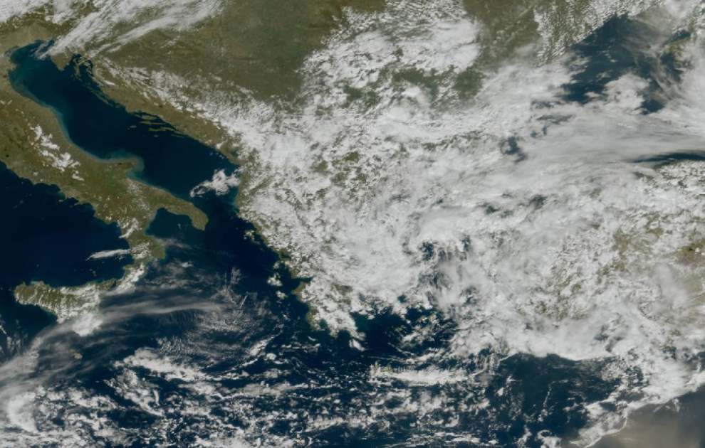 Τελευταία δορυφορική εικόνα νεφοκάλυψης