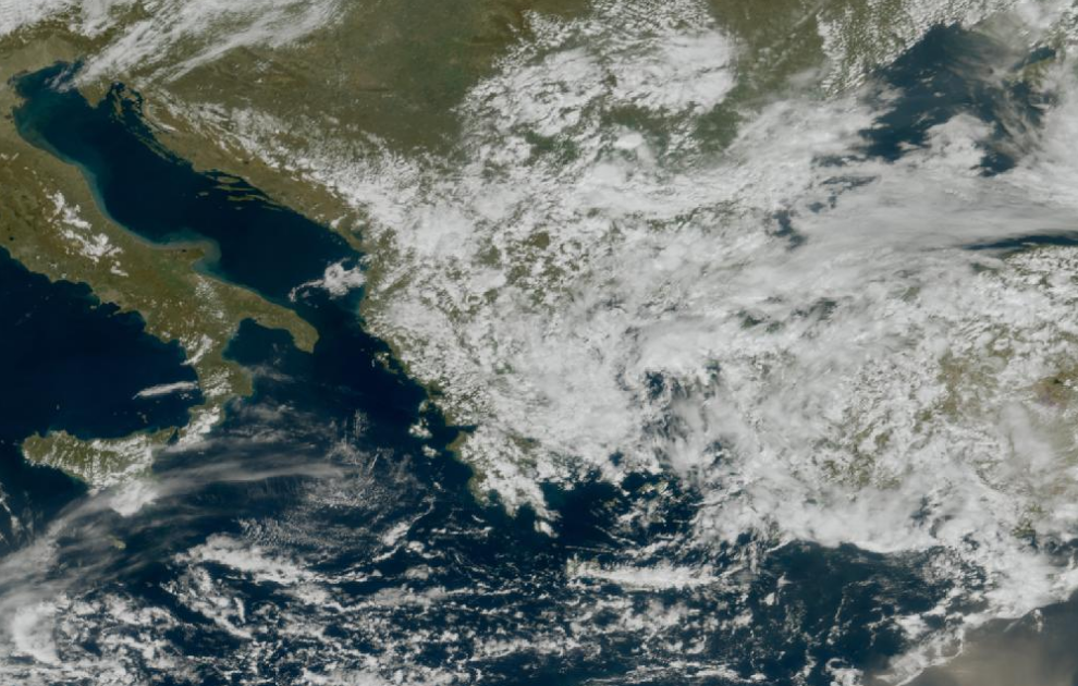 Τελευταία δορυφορική εικόνα νεφοκάλυψης