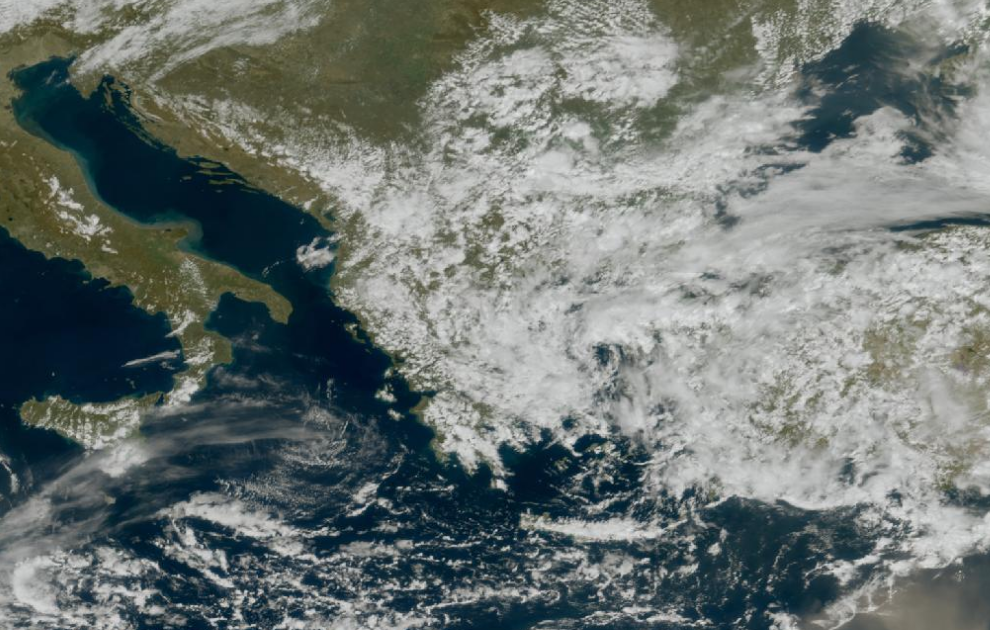 Τελευταία δορυφορική εικόνα νεφοκάλυψης