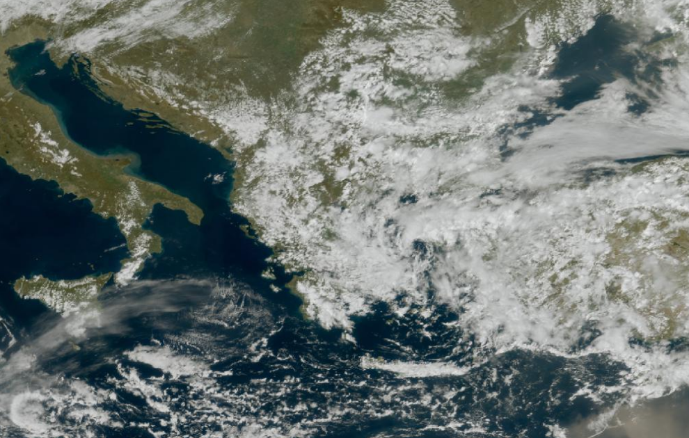 Τελευταία δορυφορική εικόνα νεφοκάλυψης