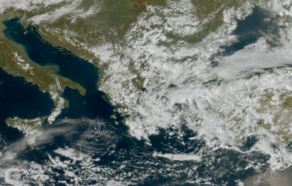 Τελευταία δορυφορική εικόνα νεφοκάλυψης