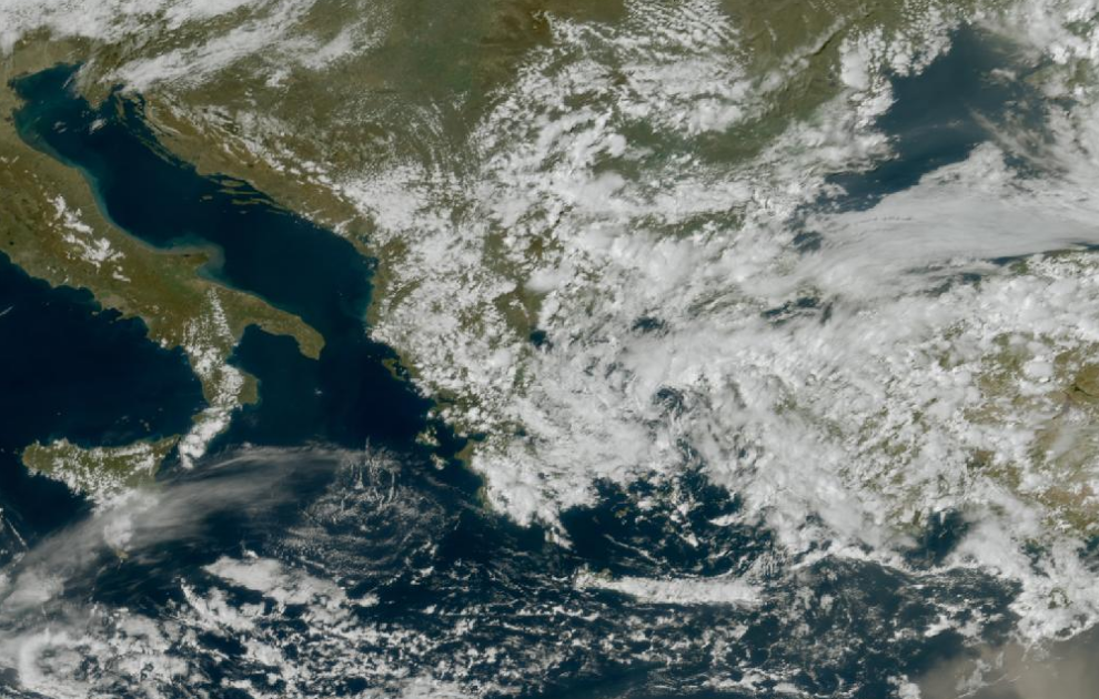 Τελευταία δορυφορική εικόνα νεφοκάλυψης