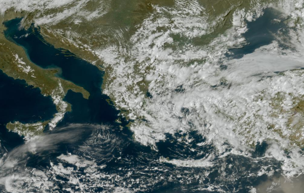 Τελευταία δορυφορική εικόνα νεφοκάλυψης