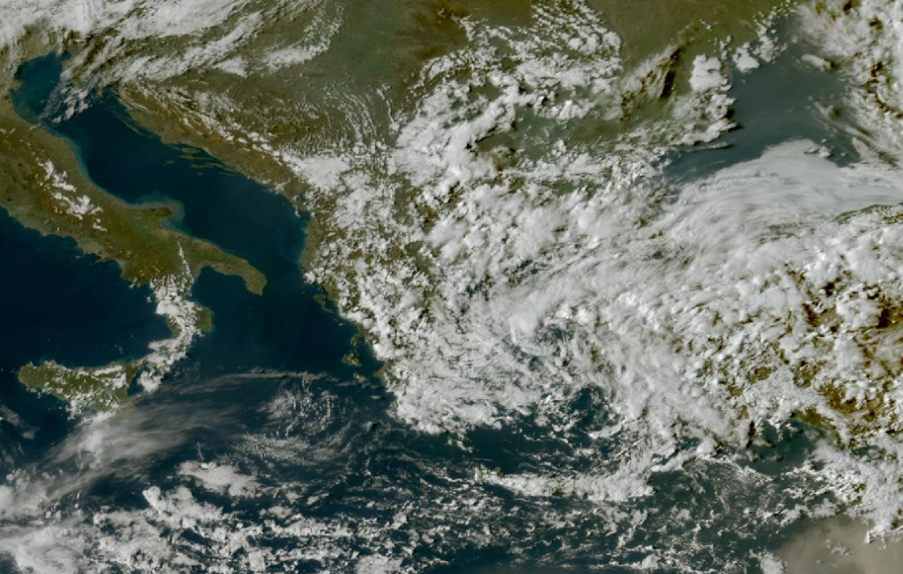 Τελευταία δορυφορική εικόνα νεφοκάλυψης