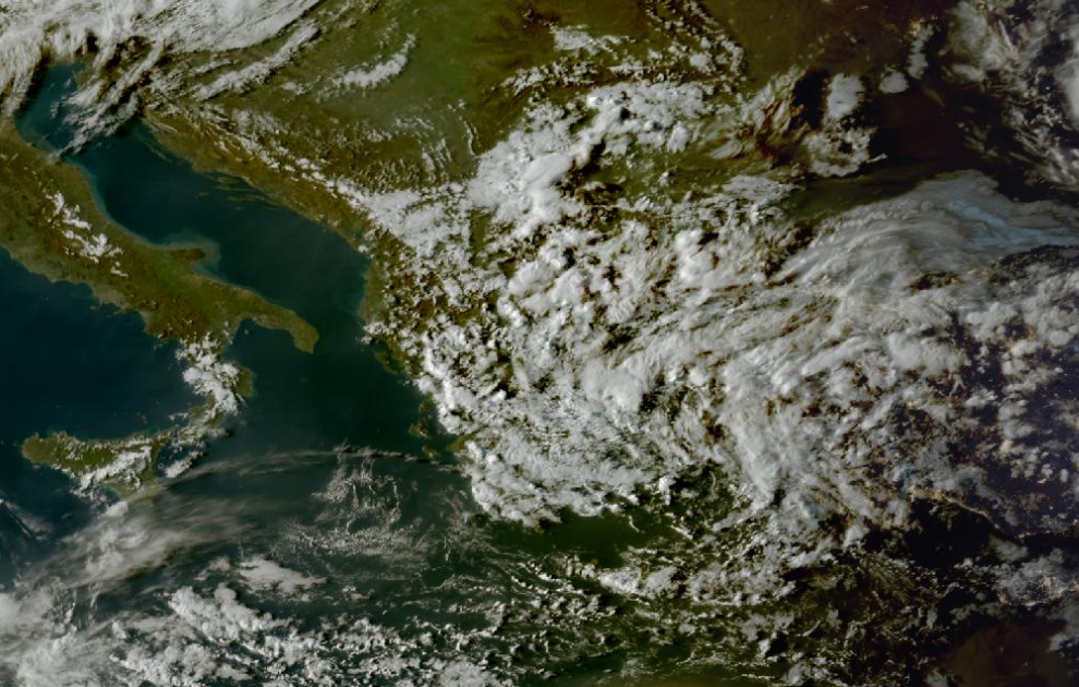 Τελευταία δορυφορική εικόνα νεφοκάλυψης