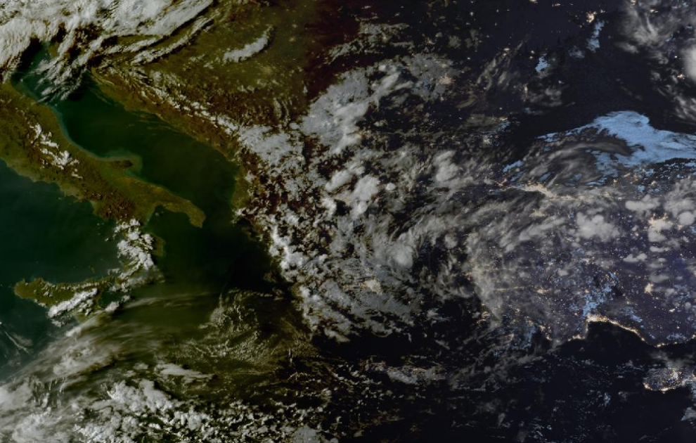 Τελευταία δορυφορική εικόνα νεφοκάλυψης