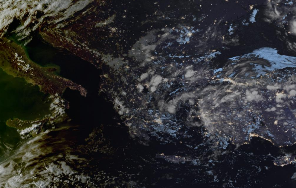 Τελευταία δορυφορική εικόνα νεφοκάλυψης