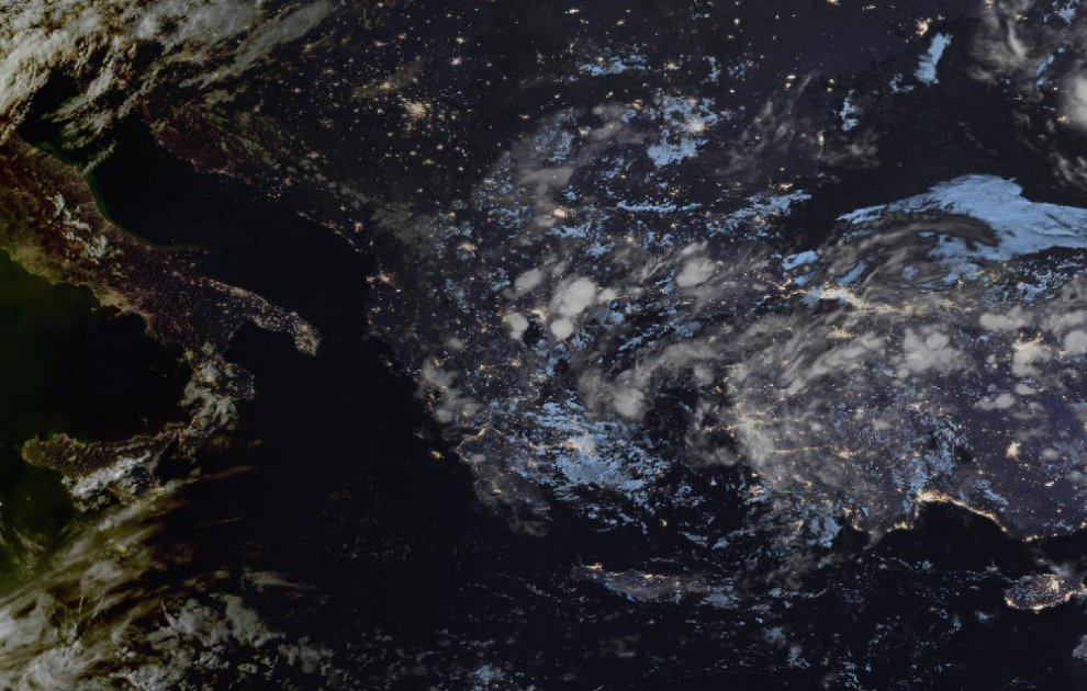 Τελευταία δορυφορική εικόνα νεφοκάλυψης