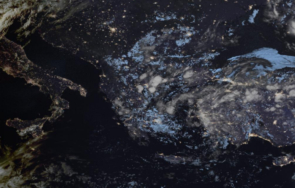 Τελευταία δορυφορική εικόνα νεφοκάλυψης