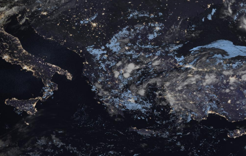 Τελευταία δορυφορική εικόνα νεφοκάλυψης