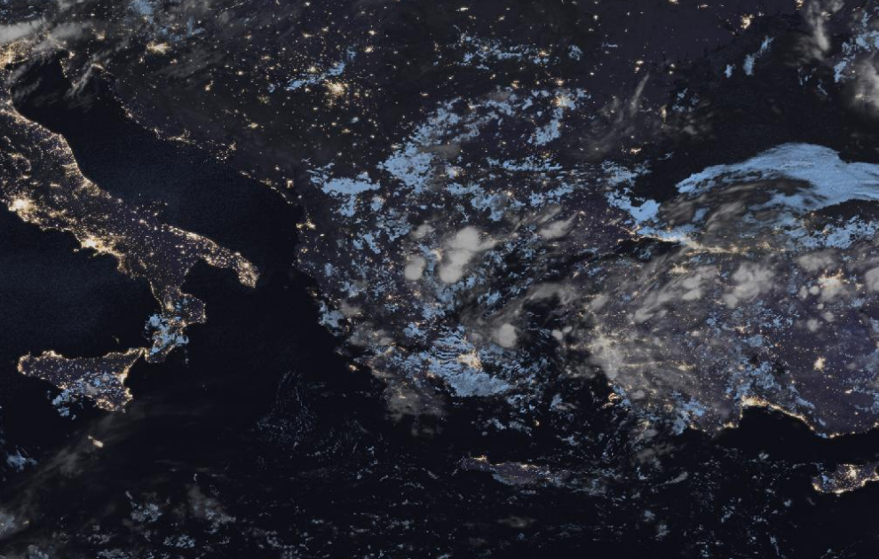 Τελευταία δορυφορική εικόνα νεφοκάλυψης