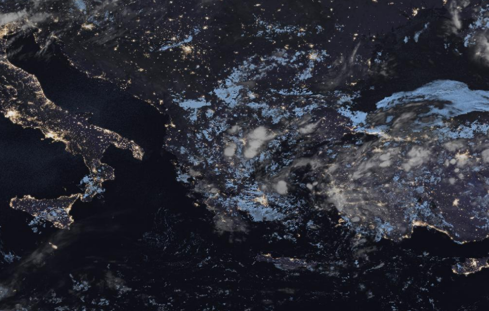 Τελευταία δορυφορική εικόνα νεφοκάλυψης