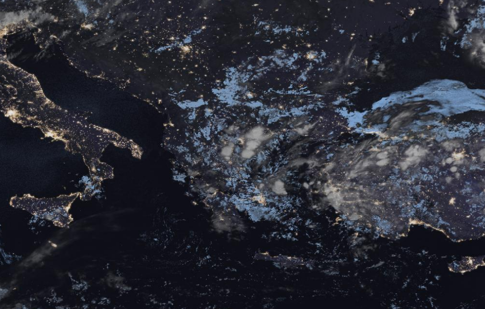 Τελευταία δορυφορική εικόνα νεφοκάλυψης