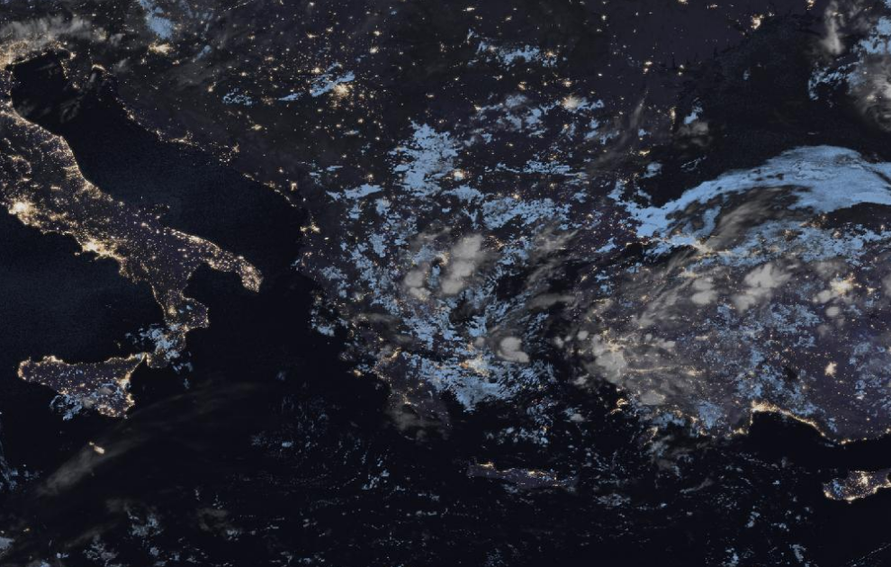 Τελευταία δορυφορική εικόνα νεφοκάλυψης