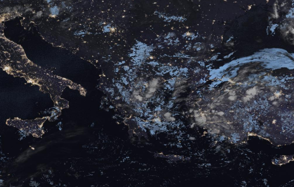 Τελευταία δορυφορική εικόνα νεφοκάλυψης