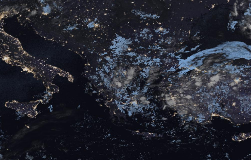 Τελευταία δορυφορική εικόνα νεφοκάλυψης