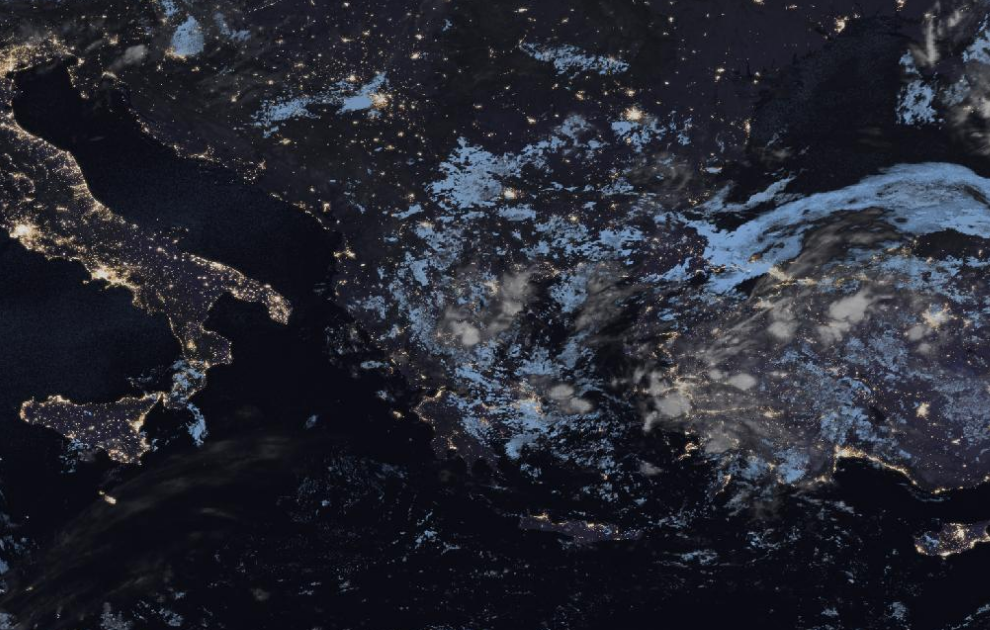 Τελευταία δορυφορική εικόνα νεφοκάλυψης