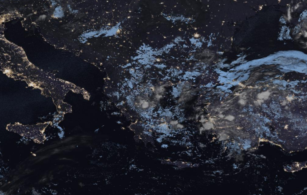 Τελευταία δορυφορική εικόνα νεφοκάλυψης