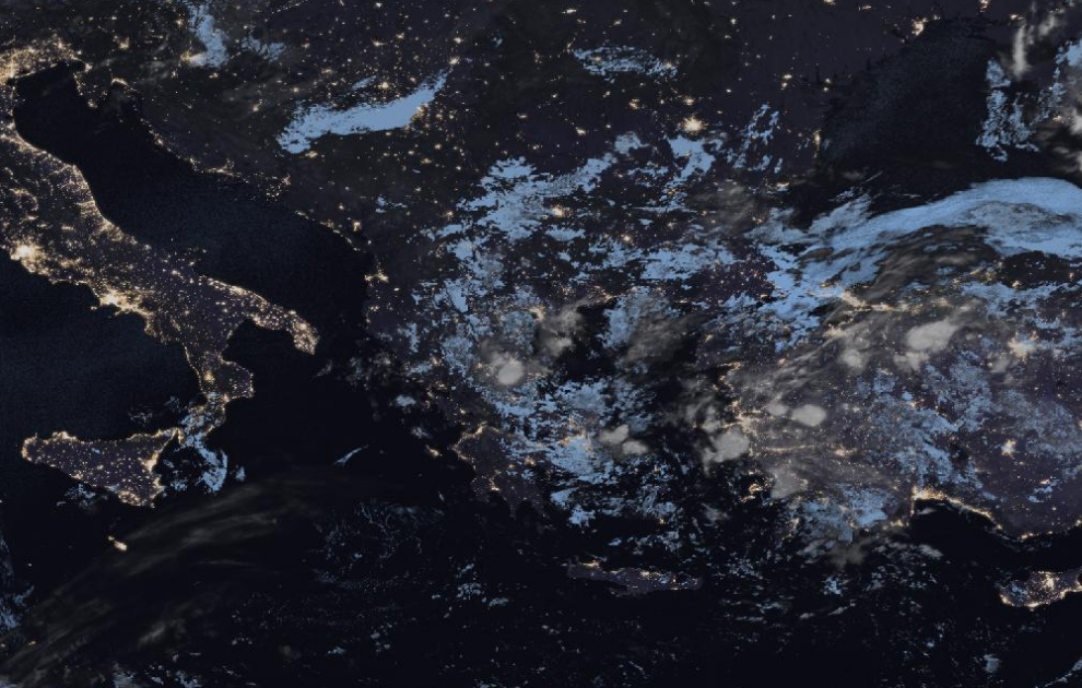 Τελευταία δορυφορική εικόνα νεφοκάλυψης