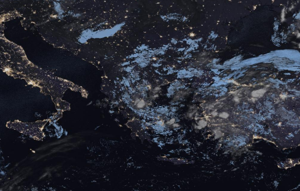 Τελευταία δορυφορική εικόνα νεφοκάλυψης