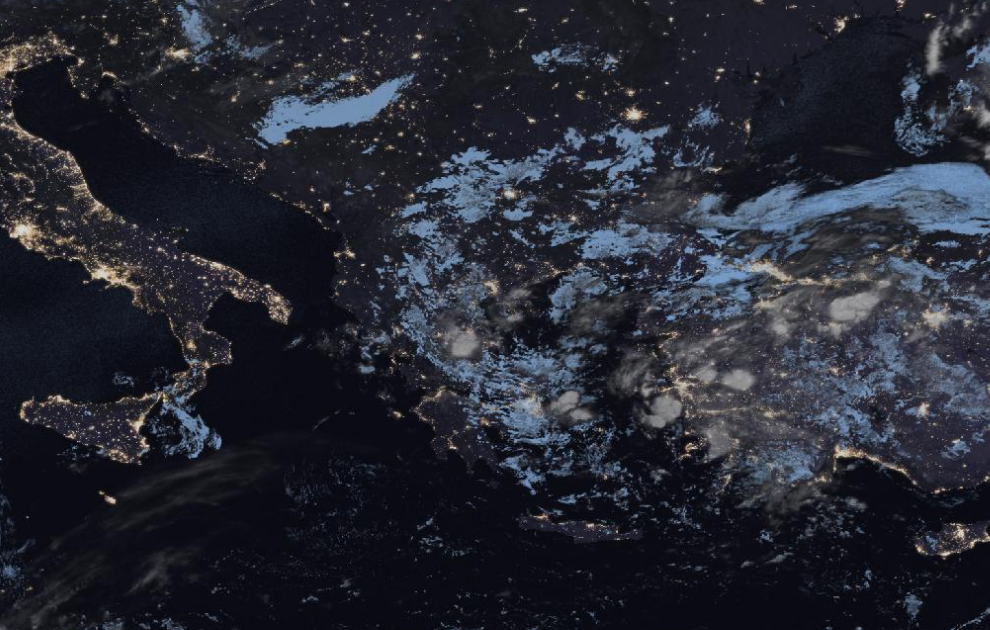 Τελευταία δορυφορική εικόνα νεφοκάλυψης