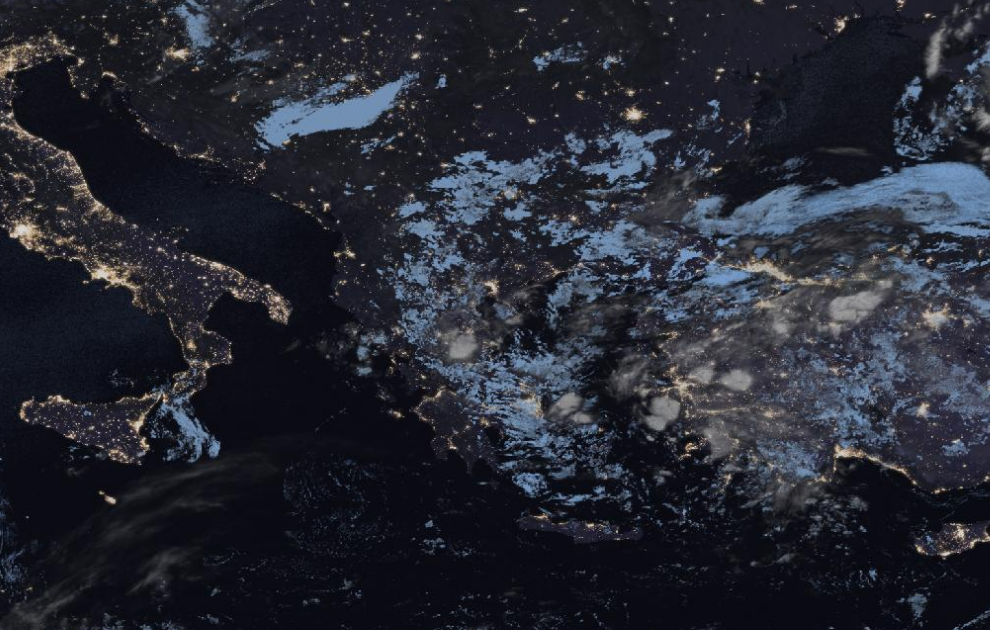 Τελευταία δορυφορική εικόνα νεφοκάλυψης