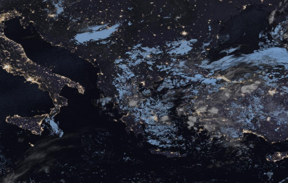 Τελευταία δορυφορική εικόνα νεφοκάλυψης