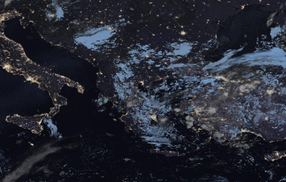 Τελευταία δορυφορική εικόνα νεφοκάλυψης