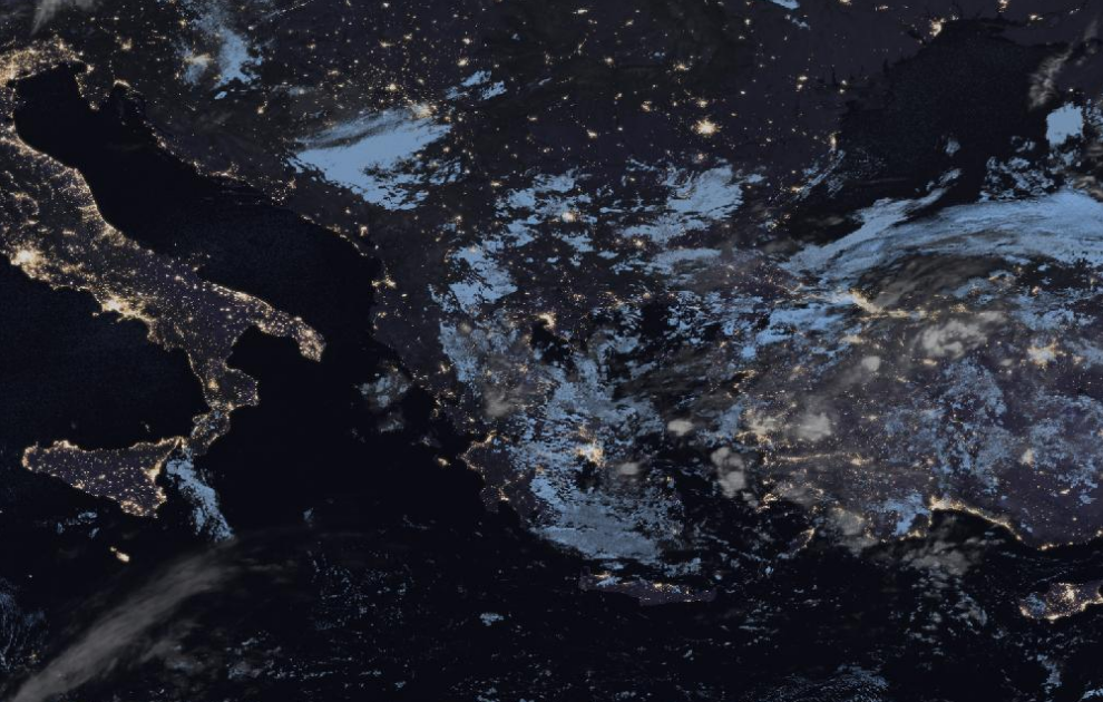 Τελευταία δορυφορική εικόνα νεφοκάλυψης