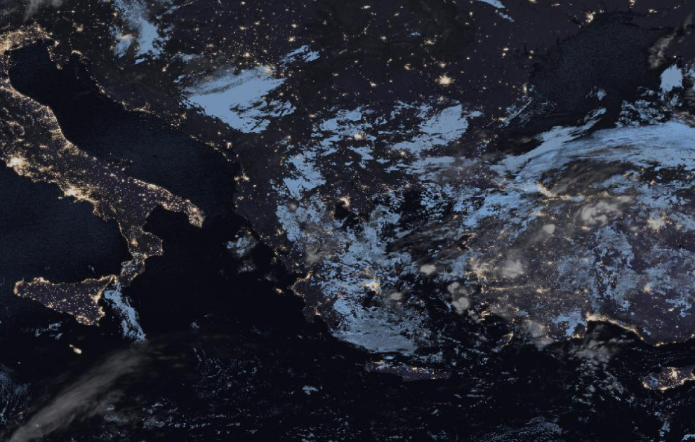 Τελευταία δορυφορική εικόνα νεφοκάλυψης